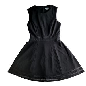 Calvin Klein Illusion Trim and Fit Flare Dress EUC 10